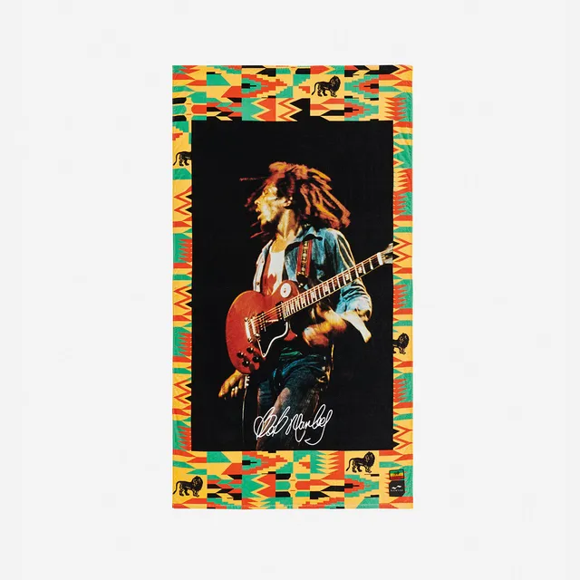 slowtide-bob-marley-trenchtown-beach-towel image 1