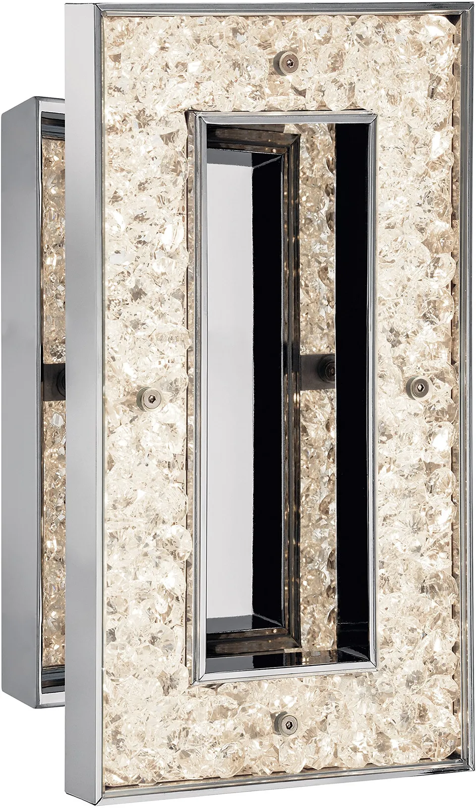 elan-83433-crushed-ice-1-light-led-wall-sconce-chrome image 1