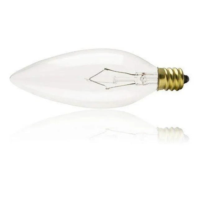 kichler-4064clr-60w-e12-candelabra-b10-bulb-clear-glass-incandescent image 1