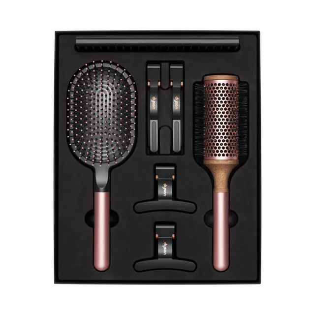 dyson-styling-gift-set-rose-paddle-brush-1-8in-vented-barrel-brush-detangling-co image 1