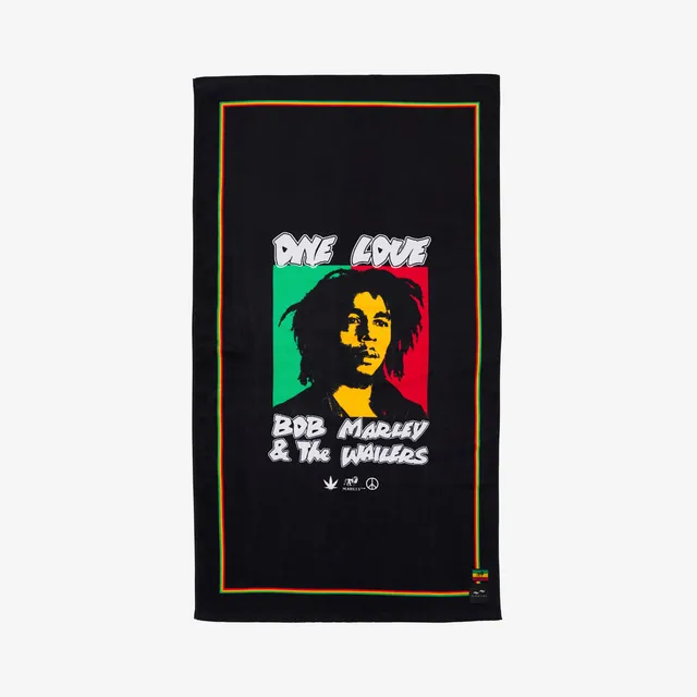 slowtide-one-love-beach-towel-bob-marley-x-slowtide image 1