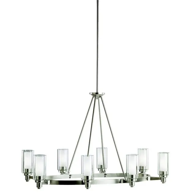 kichler-circolo-8-light-oval-chandelier-brushed-nickel image 1