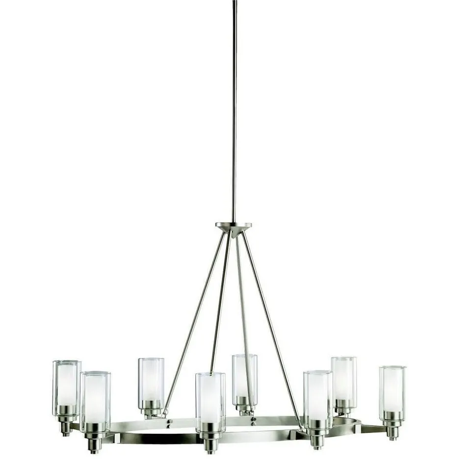 kichler-circolo-8-light-oval-chandelier-brushed-nickel image 1