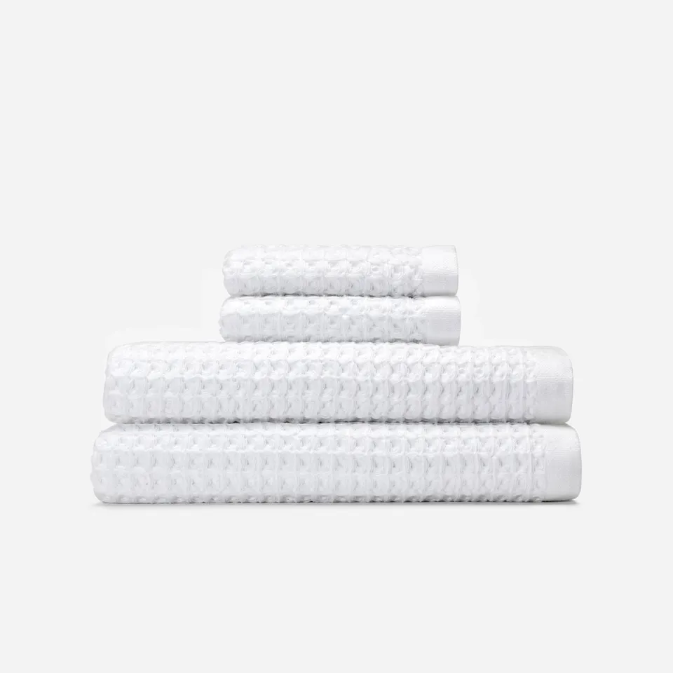 slowtide-guild-waffle-bath-towel-bundle-2-2-white image 1
