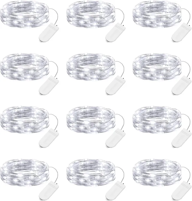 brightown-24-pack-7ft-20-led-battery-operated-silver-wire-firefly-starry-moon-li image 1