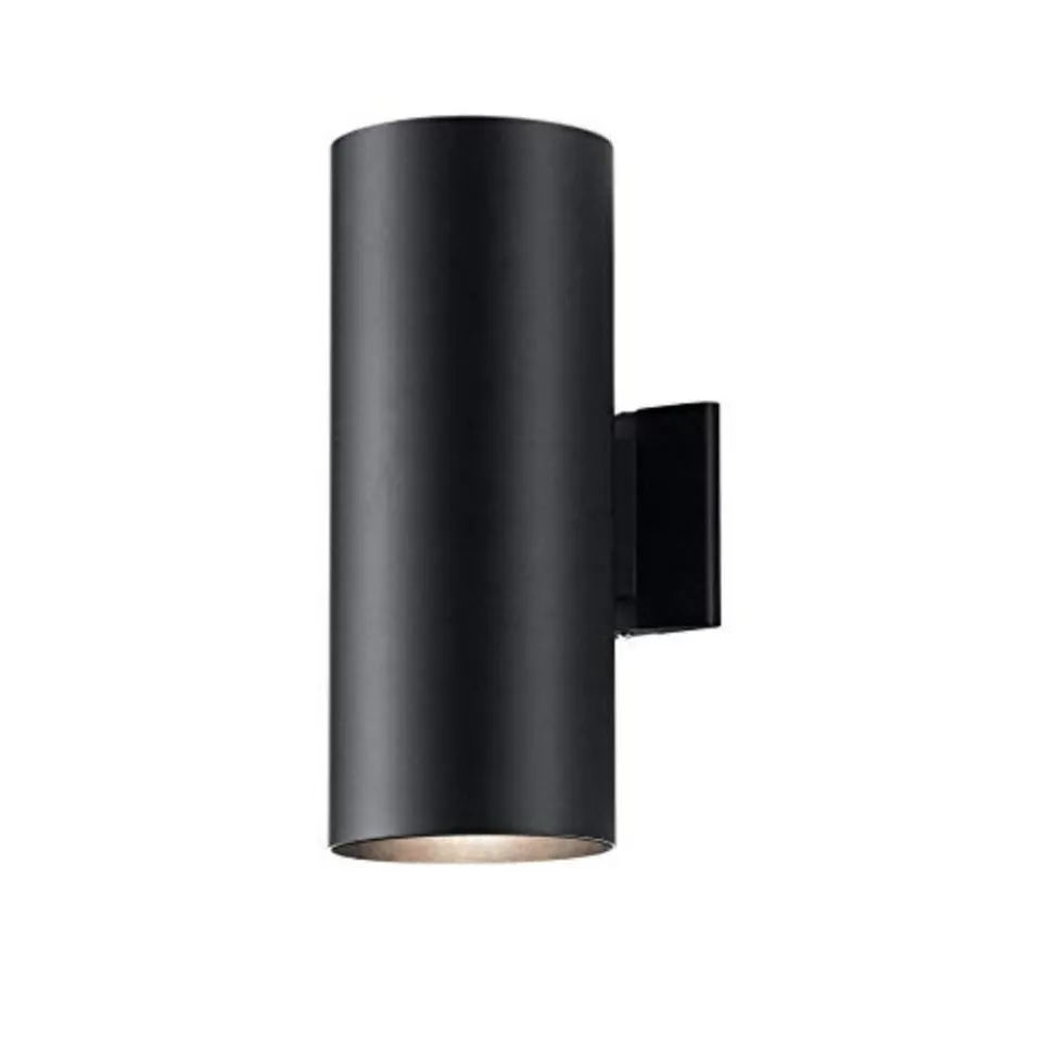 kichler-cylinders-15-2-light-outdoor-cylinder-wall-sconce-in-black-9246bk image 1