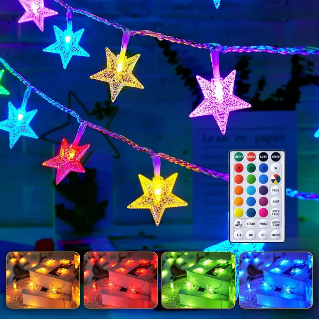brightown-17ft-50-led-battery-operated-star-fairy-lights-with-remote-16-colors-7 image 1