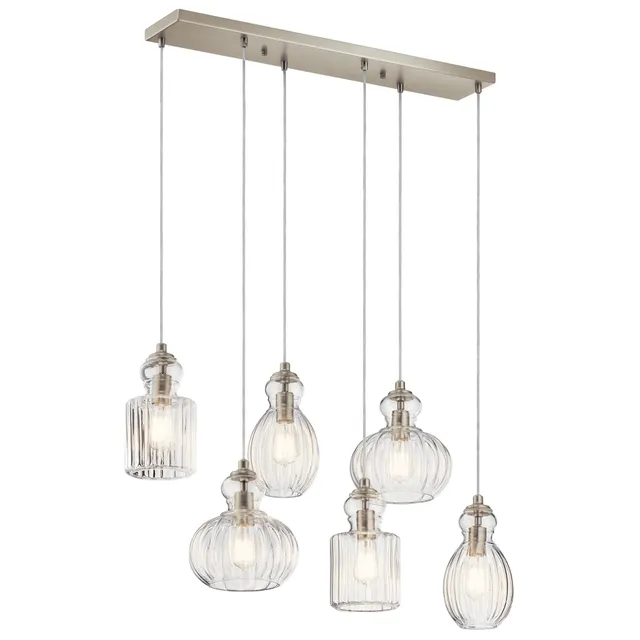 kichler-riviera-43950ni-35-5-6-light-linear-chandelier-brushed-nickel image 1