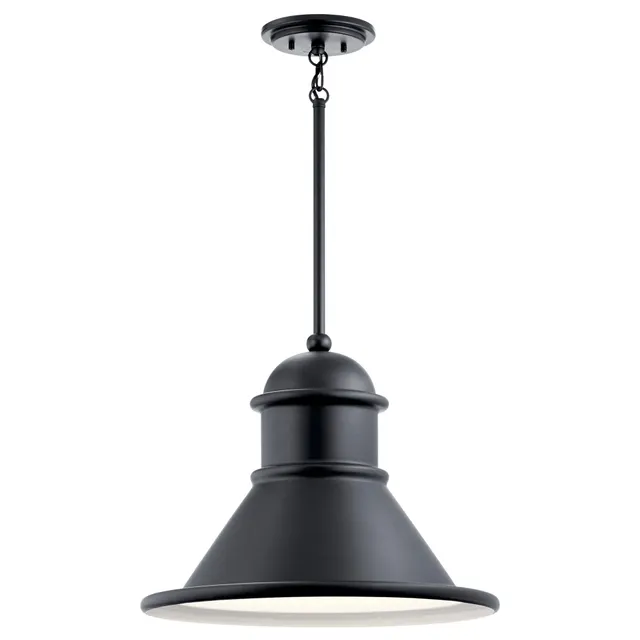 kichler-northland-49777bk-outdoor-hanging-pendant-matte-black image 1