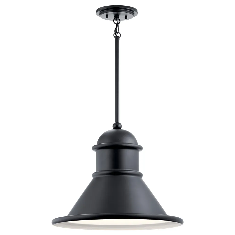 kichler-northland-49777bk-outdoor-hanging-pendant-matte-black image 1