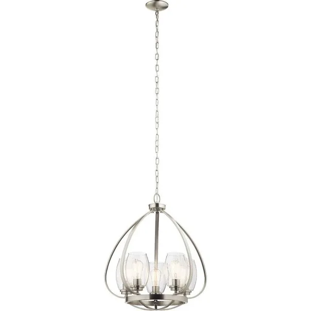 kichler-tuscany-24-5-light-chandelier-with-clear-seeded-glass-in-brushed-nickel image 1