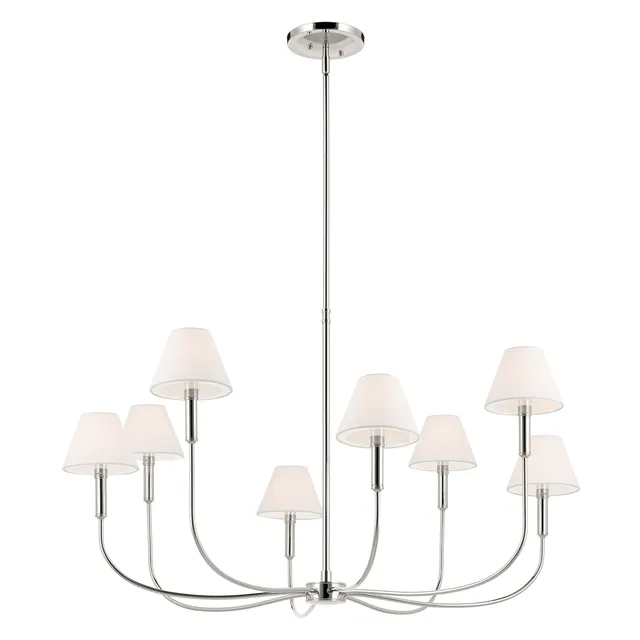 kichler-eadie-8-light-chandelier-polished-nickel-updated-traditional-style image 1