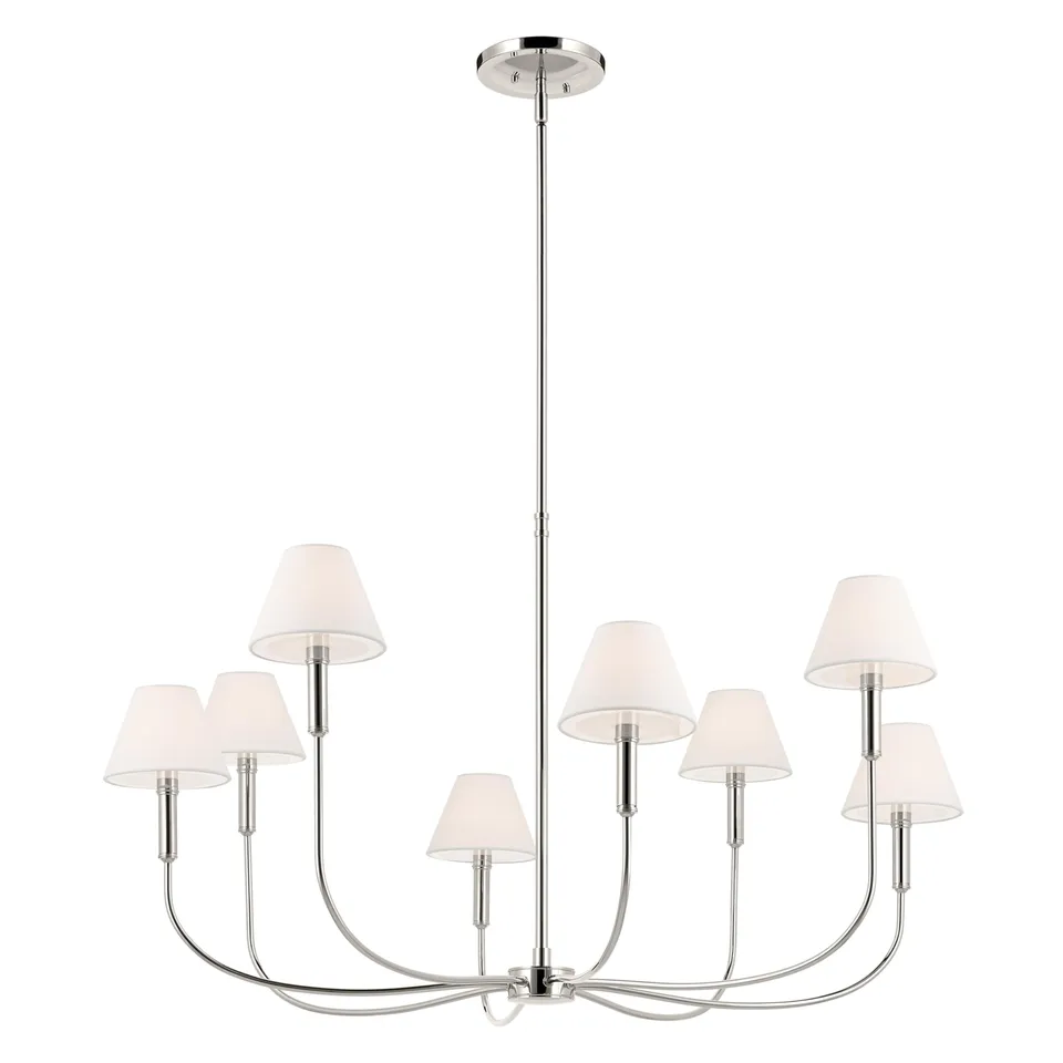kichler-eadie-8-light-chandelier-polished-nickel-updated-traditional-style image 1