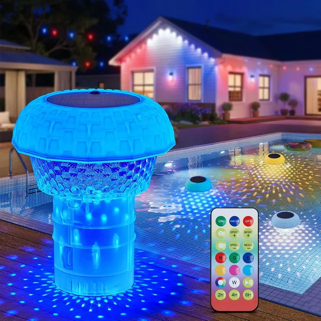 brightown-2-in-1-solar-powered-rgbww-floating-pool-light-with-chlorine-floater-r image 1