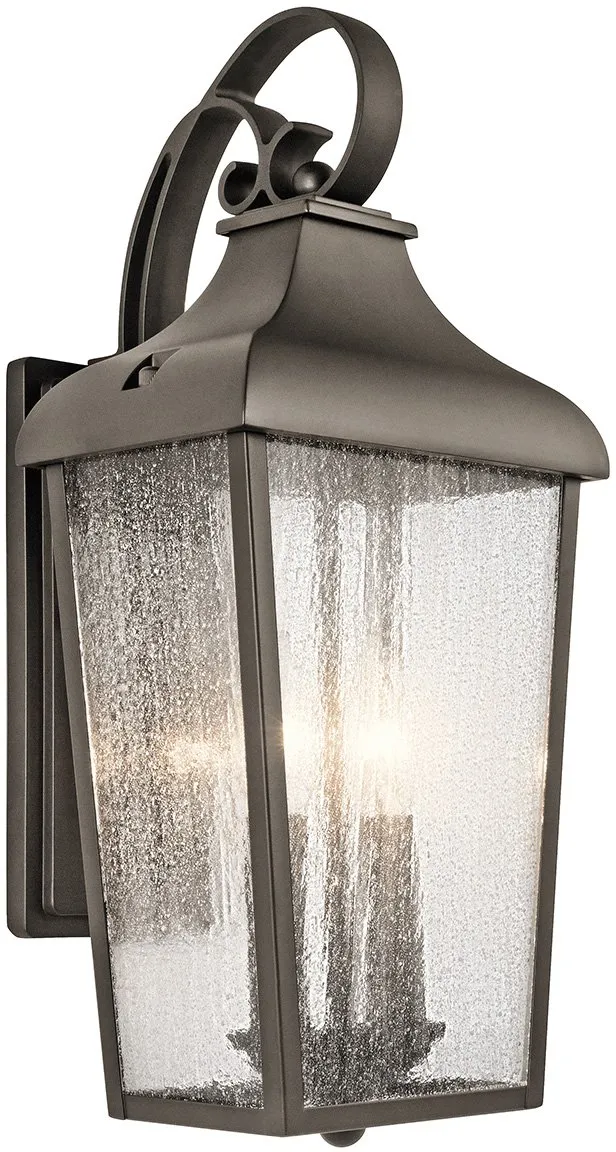 kichler-forestdale-18-5-outdoor-wall-light-in-olde-bronze-49736oz-with-clear-see image 1