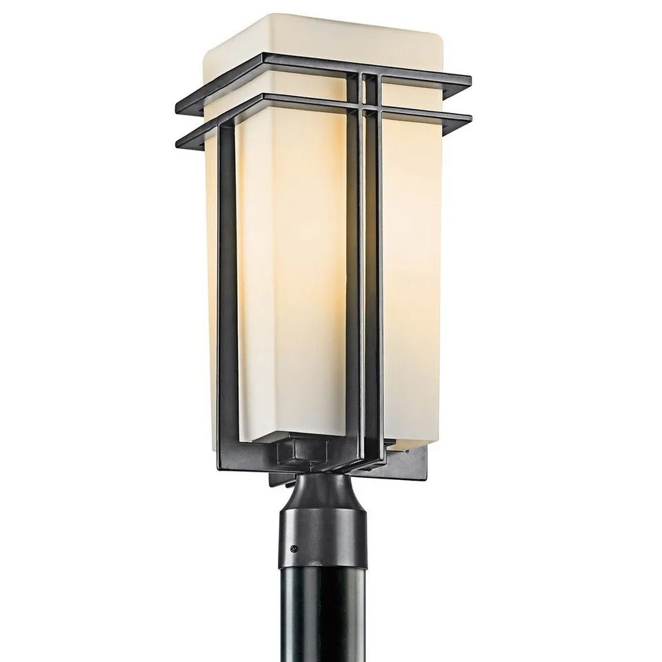 kichler-tremillo-outdoor-post-light-black-opal-glass-8-5-x-20-49207bk image 1