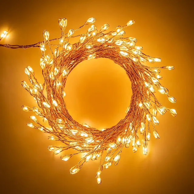 brightown-10ft-200led-firecracker-cluster-string-lights-with-8-modes-warm-white image 1