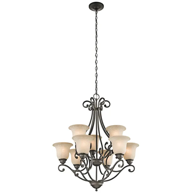 kichler-camerena-34-5-9-light-two-tier-chandelier-olde-bronze-with-white-scavo-u image 1