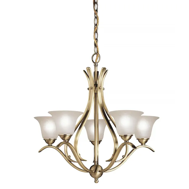 kichler-dover-5-light-chandelier-in-antique-brass-2020ab-with-alabaster-swirl-gl image 1