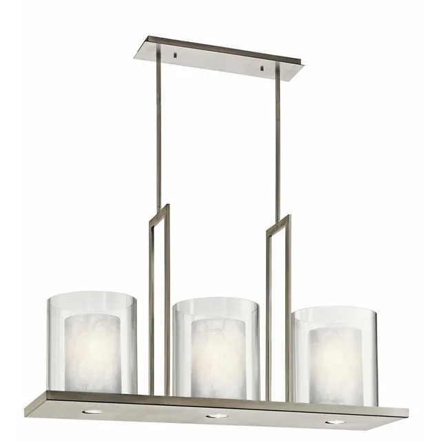 kichler-triad-40-6-light-linear-chandelier-with-uplights-and-downlights-classic- image 1
