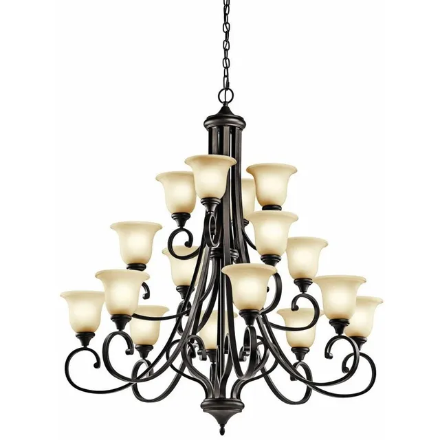 kichler-monroe-43192oz-16-light-3-tier-chandelier-olde-bronze image 1
