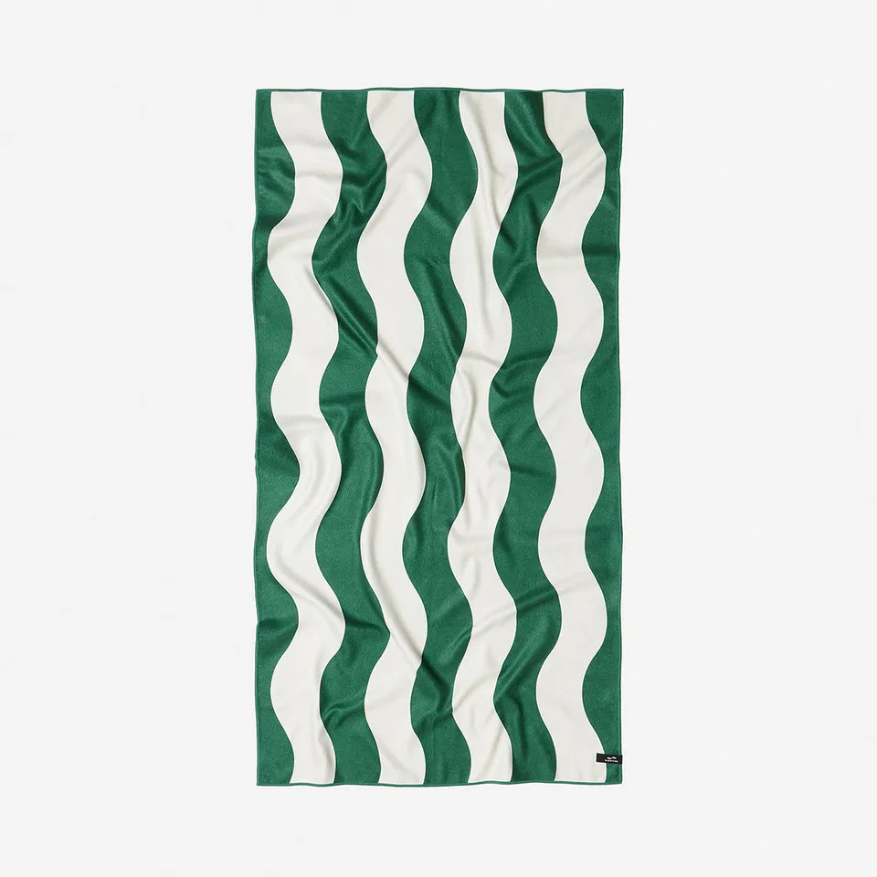 slowtide-stripe-performance-quick-dry-towel-kale image 1