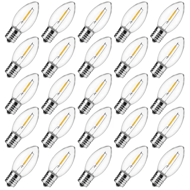 brightown-c9-led-replacement-bulbs-e17-base-1w-shatterproof-various-colors image 1