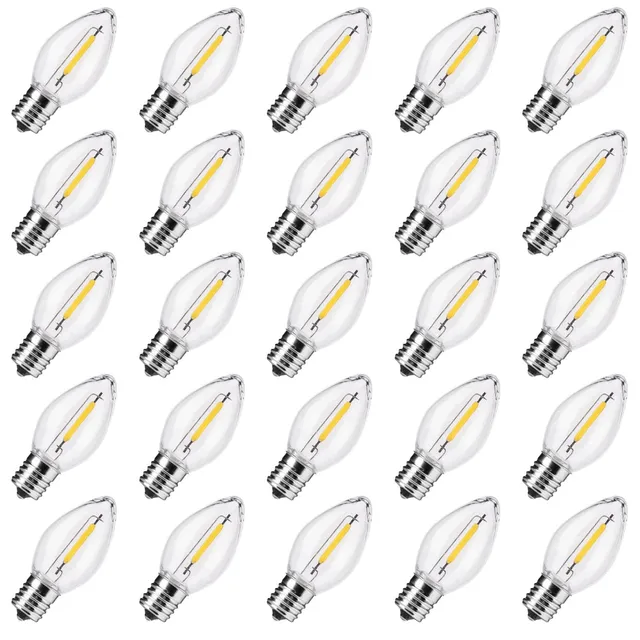 brightown-c7-christmas-lights-led-replacement-bulbs-e12-base-1w-10-000-hour-life image 1