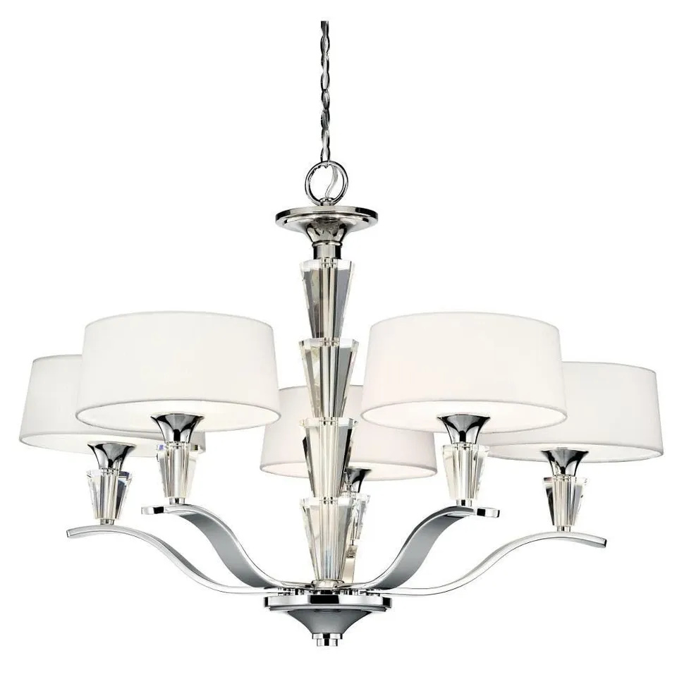kichler-crystal-persuasion-42030ch-5-light-chandelier-chrome image 1