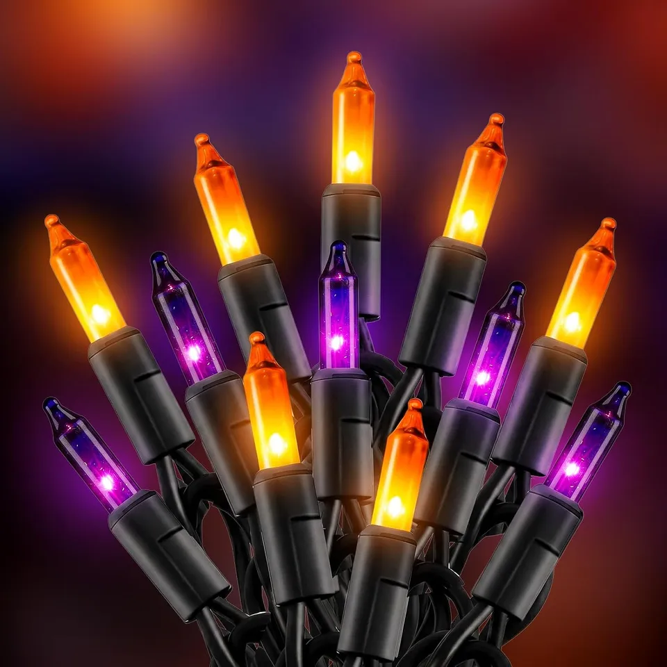 brightown-20ft-100-led-plug-in-mini-incandescent-string-lights-for-halloween-ora image 1