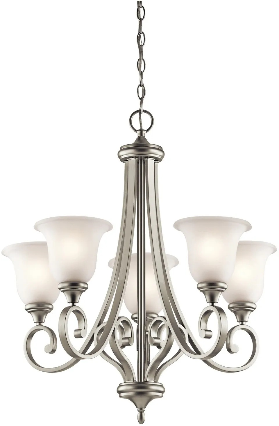 kichler-monroe-29-5-5-light-chandelier-in-brushed-nickel-with-satin-etched-glass image 1