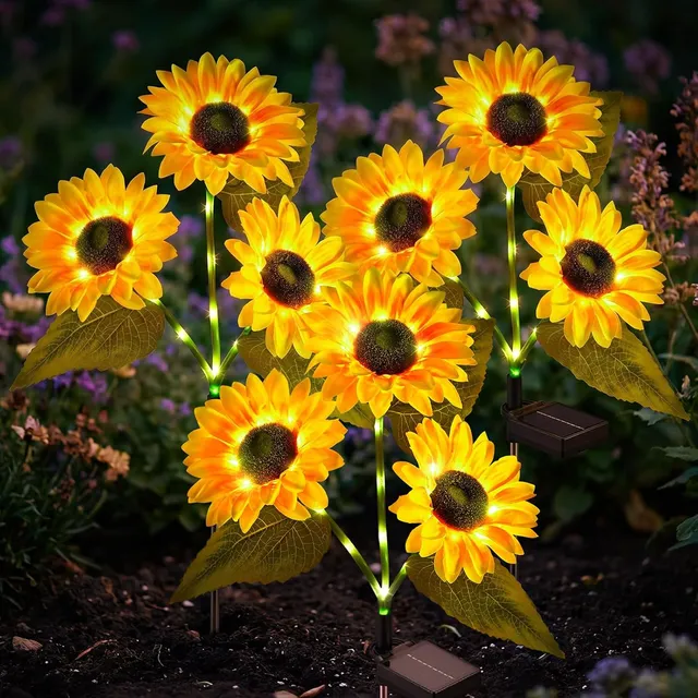 brightown-3-pack-solar-powered-sunflower-stake-lights-for-garden-yard-pathway-42 image 1