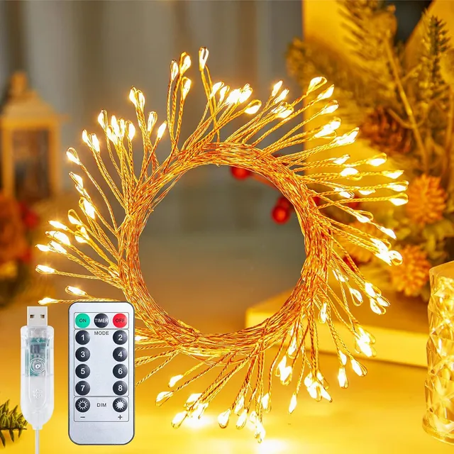 brightown-5ft-usb-twinkle-string-lights-100-leds-with-remote-timer image 1