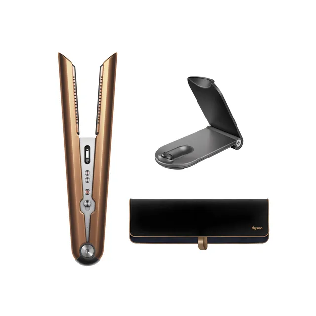 dyson-corrale-hair-straightener-nickel-fuchsia-cordless-corded-flexing-plate-sty image 1