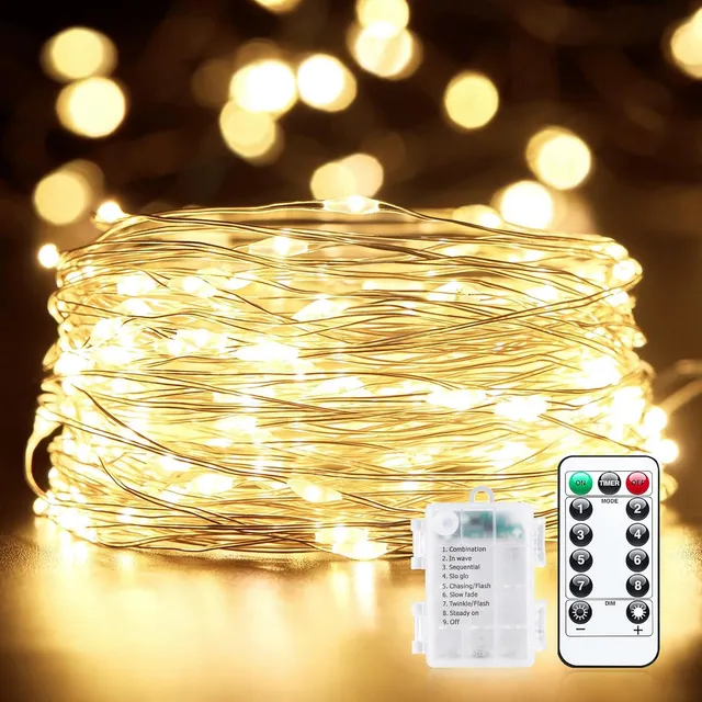 brightown-33ft-battery-operated-copper-wire-fairy-lights-with-remote-ip44-waterp image 1
