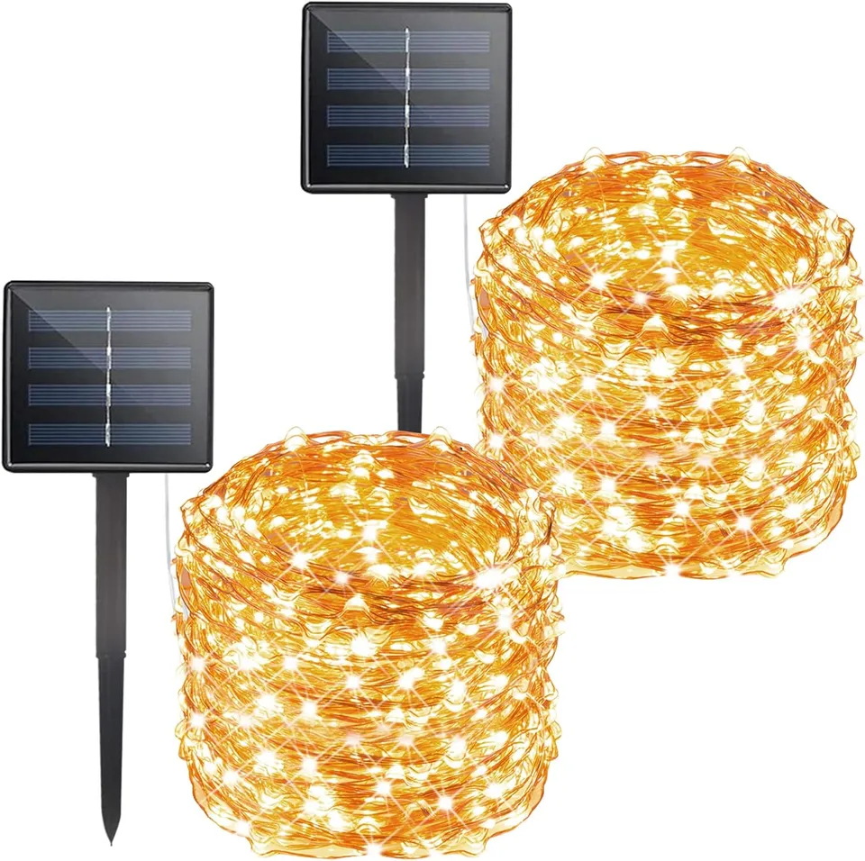 brightown-2-pack-total-132ft-400-led-solar-powered-fairy-string-lights-warm-whit image 1