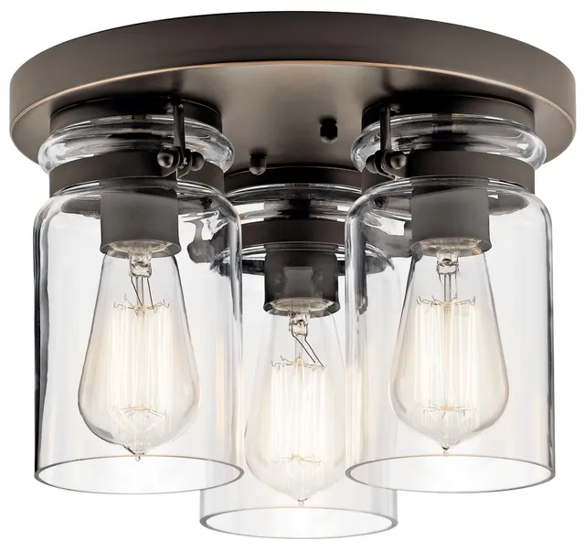 kichler-brinley-42891oz-11-75-3-light-flush-mount-olde-bronze image 1