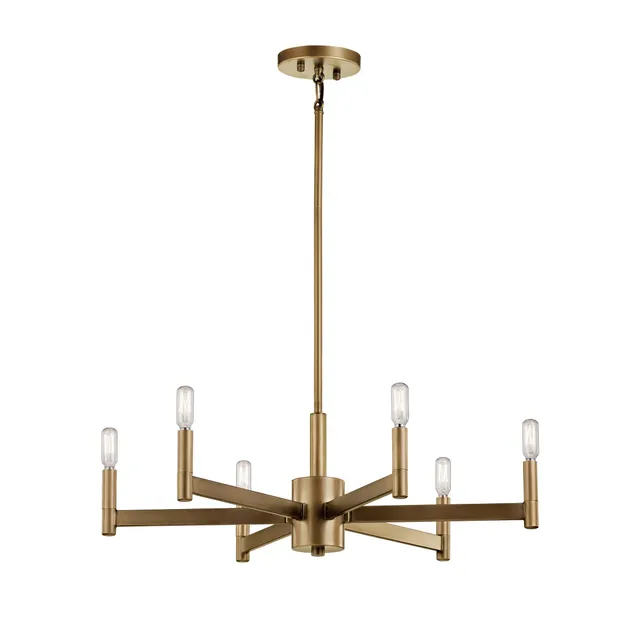 kichler-erzo-9-25-6-light-chandelier-brass-43859nbr-modern-classic-for-dining-ro image 1