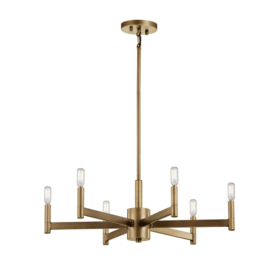 kichler-erzo-9-25-6-light-chandelier-brass-43859nbr-modern-classic-for-dining-ro image 1