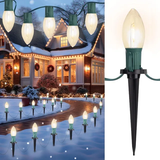 brightown-2-pack-51-4ft-plug-in-c9-led-string-lights-with-40-warm-white-leds-pat image 1