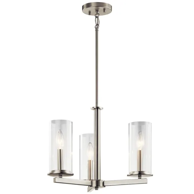 kichler-crosby-43997ni-3-light-convertible-chandelier-brushed-nickel image 1