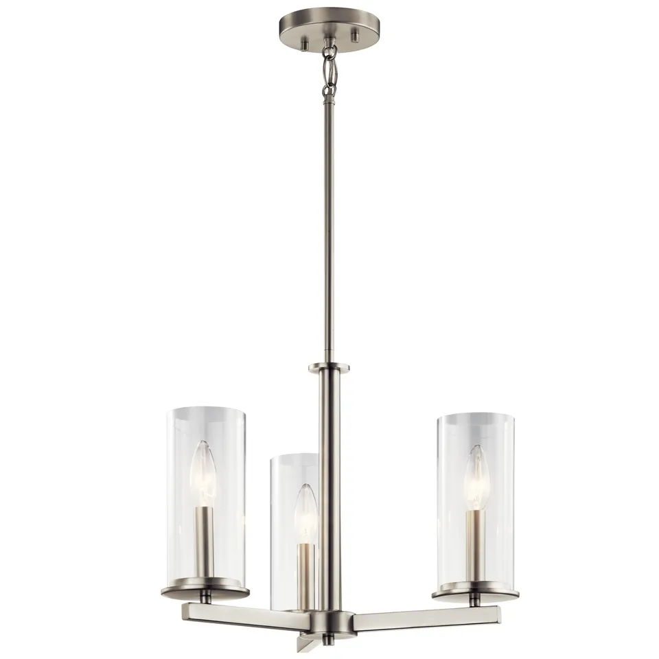 kichler-crosby-43997ni-3-light-convertible-chandelier-brushed-nickel image 1