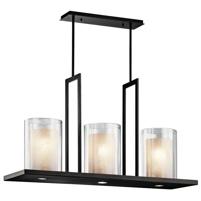 kichler-triad-40-6-light-linear-chandelier-with-uplights-and-downlights-clear-gl image 1