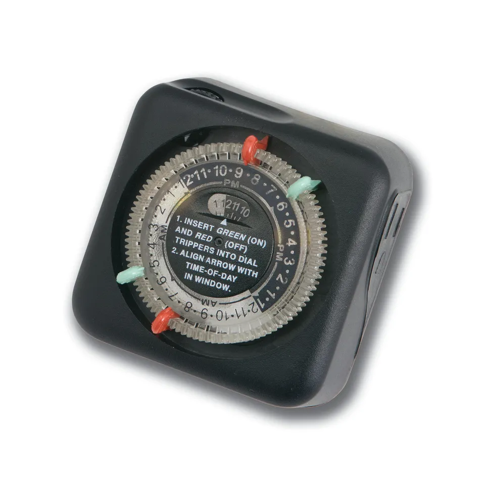 kichler-15557bk-plug-in-landscape-lighting-timer-traditional-pin-settings-2-on-o image 1