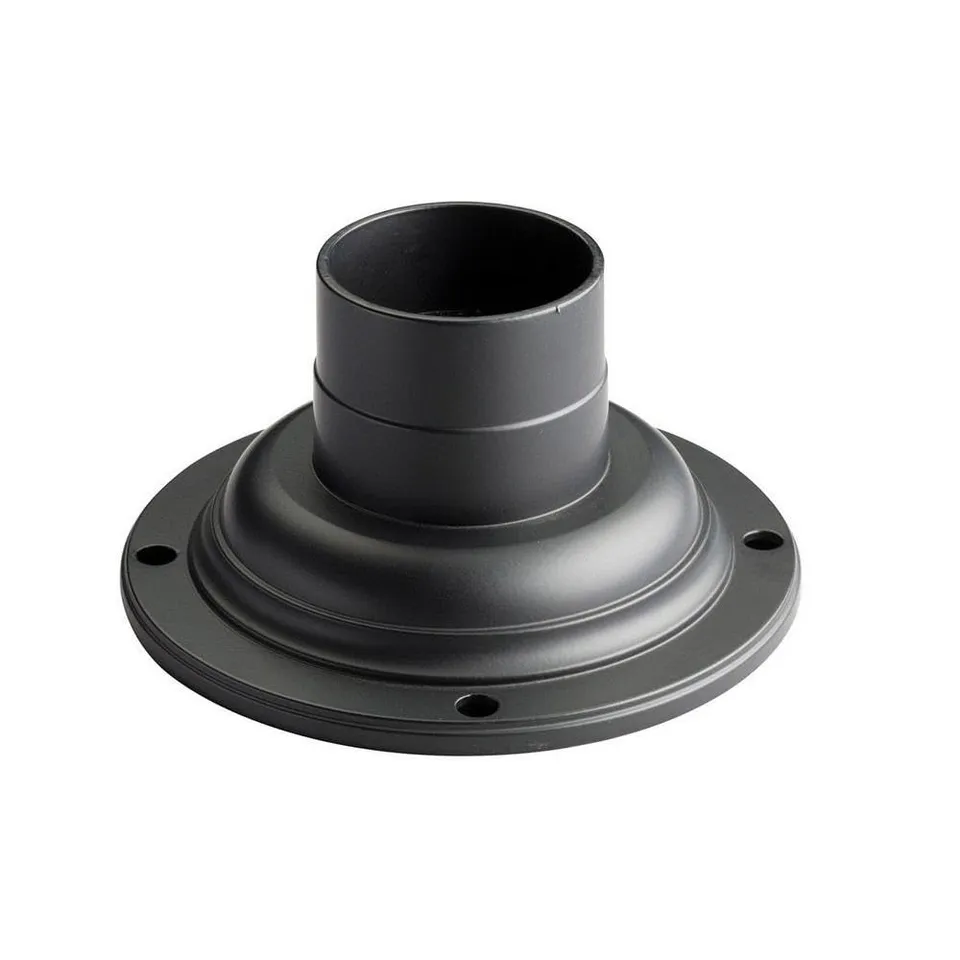 kichler-9530bk-outdoor-pedestal-adapter-light-black-cast-aluminum-mounting-adapt image 1