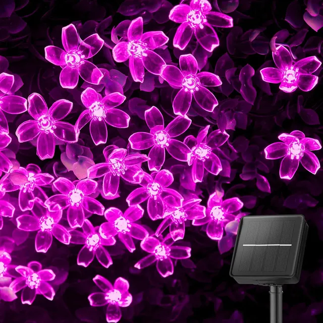 brightown-solar-powered-26ft-60-led-cherry-blossom-string-lights-purple-auto-on- image 1