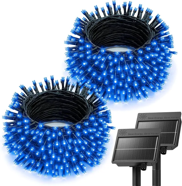 brightown-2-pack-80ft-solar-powered-string-lights-with-8-modes-for-christmas-tre image 1