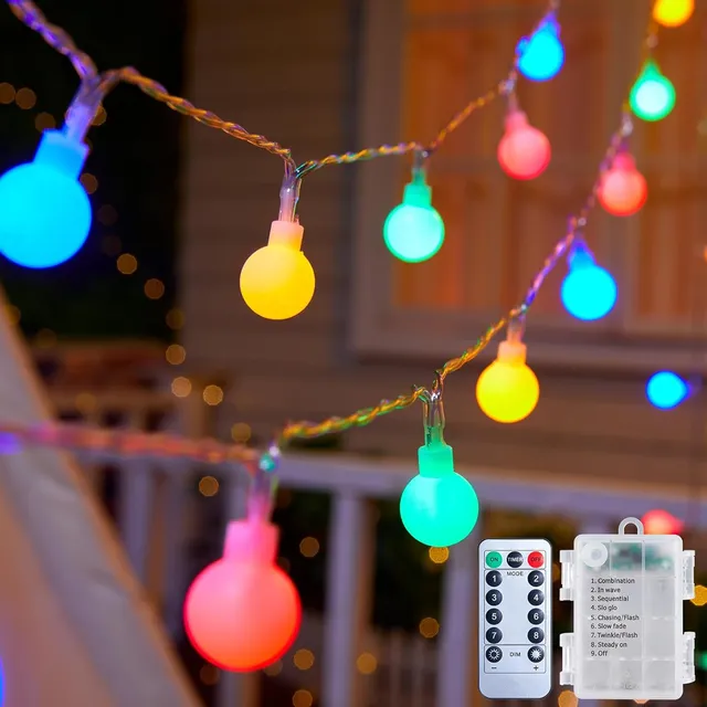 brightown-21ft-60-led-battery-operated-globe-fairy-lights-with-remote-8-modes-mu image 1