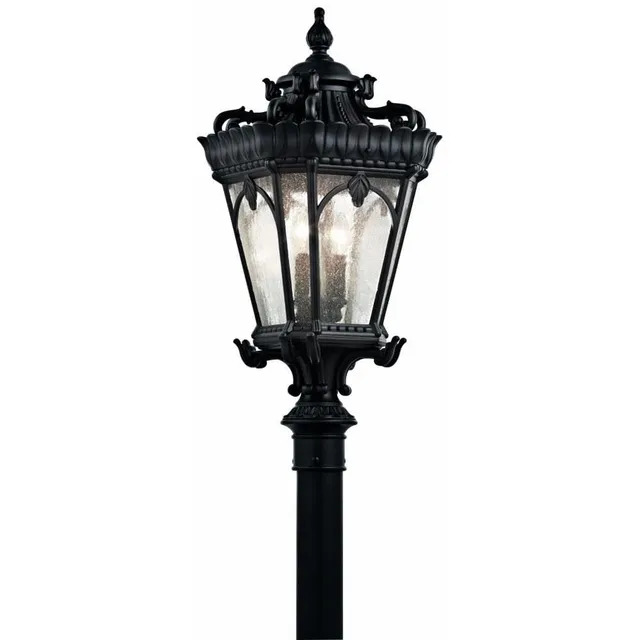 kichler-tournai-9559bkt-outdoor-post-light-textured-black-4-light image 1