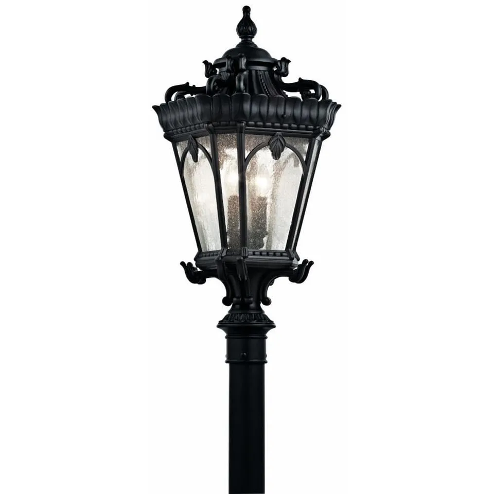kichler-tournai-9559bkt-outdoor-post-light-textured-black-4-light image 1